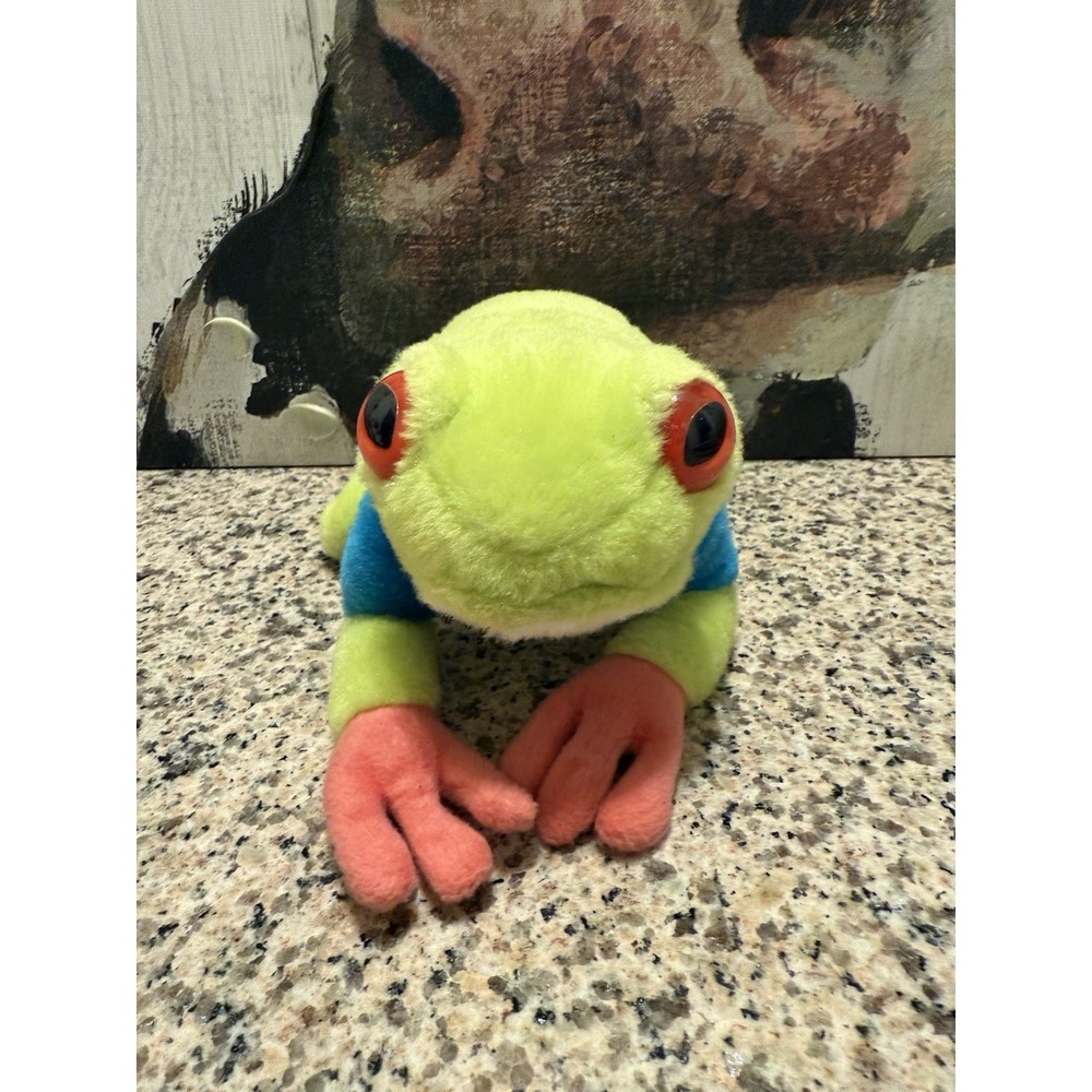 Wild Republic Green Tree Frog 8" Realistic Plush Stuffed Animal Toy